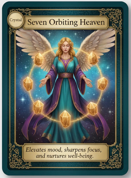 **BLACK FRIDAY**Crystal Seven Orbiting Heaven Playing Card 87/100