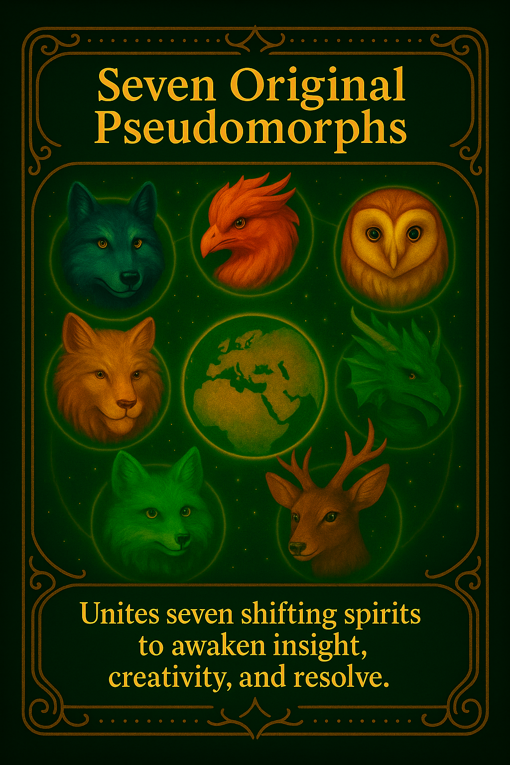 Seven Original Pseudomorphs Playing Card 96-3/100